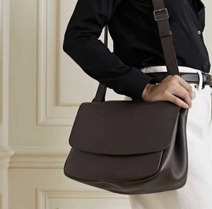 Torba Row The Row Bag Torba Postman Nowa bai baihe da mei ta sama poczta krowica klapa jedno ramię Crossbody żeńska an1q