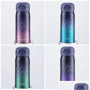 New Ideas Starry Sky Thermos Cups Stainless Steel Bouncing Vaccum Water Bottles Leak Proof Gift Tumblers High Dhgarden Dhamr