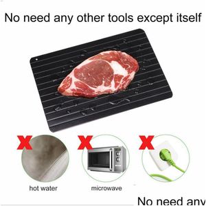 Köttfjäförverktyg DHS avfrostande bricka Kotryverktyg för fryst mat tining tallrik avfrostar köttmat snabbt utan elektriska dhgarden dhlha