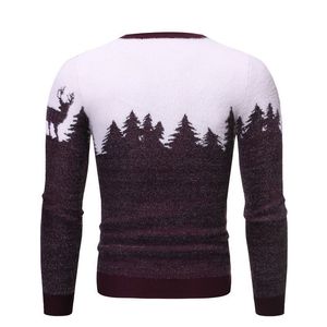 Herrtröjor Warm Thin Casual Slim Fit Pullover Reindeer Mönster Oneck Wool Sticked Cotton For Men Autumn Winter 221130