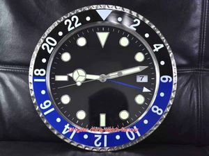 ホット販売時計ホーム高品質GMTウォッチウォールクロック34cm x 5cm 1.5kgステンレス鋼Luminovaクォーツアナログムーブメント116610 126710 116719時計モデル時計