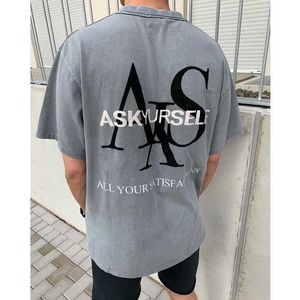 Men's T-Shirts Foaming Printing Askyurself Box T-Shirts Men Women 1 1 Best Quality Washed Cement Grey Ays T Shirt T221130