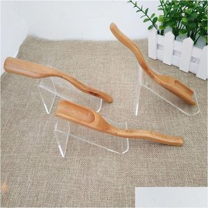 Coffee Tea Tools Wooden Tea Spoon Natural Bamboo Coffee Ceremony Measure Cooking Utensil 18Cm Teashovel Home Accessories Tool 1 25 Dhvfb