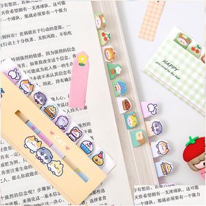 Other Office School Supplies School Supplies Mticolor Kawaii Cartoon Fruit Flower Writable Sticky Notes Index For Pages Animal Boo Dhgkk