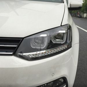 Car Headlights LED Daytime Running Lights For VW POLO Dynamic Streamer Turn Signal Head Lamp Lighting Accessories