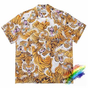 Herrt-shirts tiger wacko maria skjorta män kvinnor bästa kvalitet hawaiian full tryck t-shirt T221130