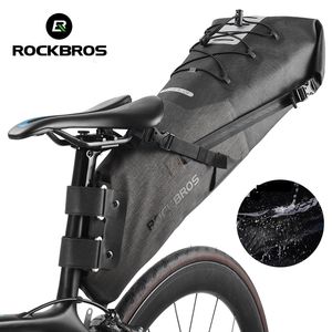 Panniers Bags ROCKBROS Bike Waterproof Reflective 10L Large Capacity Saddle Cycling Foldable Tail Rear MTB Road Trunk Bicycle 221201