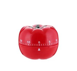 Timer de cozinha mecânica criativa ABS Tomadores de forma de tomate para cozinha em casa 60 minutos Ferramenta de contagem regressiva de alarme atacado