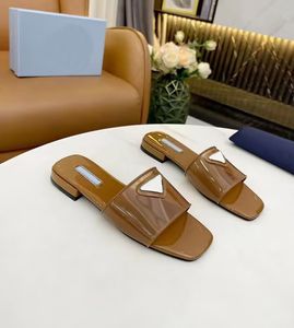 Projektantki damskie kapcie modne slajdy skórzane sandały luksusowe spacer pokazu na zewnątrz buty plażowe na plażę pudełko podarunkowe rozmiar 35-43