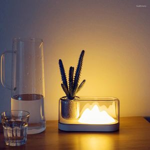 Night Lights Mountain Table Lamp Reading Light Usb Charging Bedside Creative LED Birthday Gift Desk Bedroom Living Room Decor