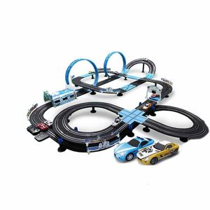 Diecast-Modellauto 1 64 Track Electric Autorama Circuit Car Doppelte elektrische Fernbedienung Spielzeugauto Interaktive Rennstrecke Spielzeug Rennstrecke für Jungen 221201