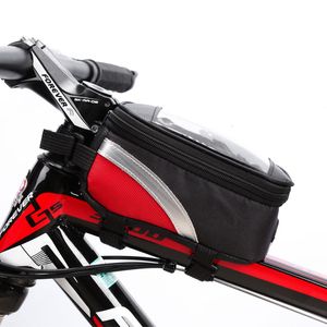 Panniers väskor cykel cykel cykel huvudrör styret cell mobiltelefon fodral hållare skärmmontering med pekskärm 221201