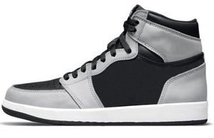 Con Box Jumpman 1 Scarpe da basket Uomo Donna 1S Shadow 2.0 scarpe da ginnastica grigie sneakers sportive Pantofole Taglia 6 6.5 7 7.5 8 8.5 9 9.5 10 10.5 11 11.5 12 12.5 13 13.5