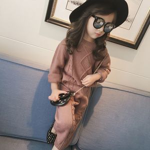 Kläder sätter Autumn Girls Casual Loose Sweater Pants Passar 2st tröja Barn stickade vinterkläder Set babykläder 221130