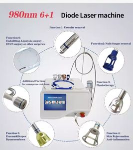 Fabrikspris CE -godkända bärbara skönhetsartiklar Spider Vein Borttagning 980Nm Diod Laser Machine Nails Fungus Borttagning Fysioterapi Treament