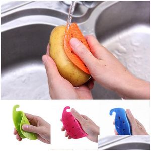 Fruit Vegetable Tools Vegetable Tools Mti Functional Radish Cleaning Brushs Kitchen Easy To Clean Fruit Brush Colourf 1 15 Dhgarden Dh4Vv