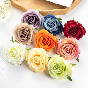 Christmas Decorations PC Artificial Flowers Wall for Scrapbook Christmas Home Decoration Wedding Garden Rose Arch DIY Party Cake Candy Box Brooch