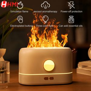 Essential Oils Diffusers Colorful Flame Aroma Diffuser Air Humidifier Ultrasonic Cool Mist Maker Fogger Led Oil Lamp Difusor 221201