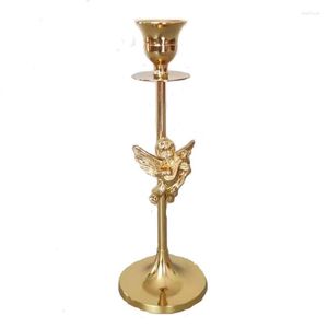 Świece Nordic Gold Copper Metal Holder Angel Candlestick Stand Table Lighthouse Wedding Centerpiece Pomysły na prezenty FC522