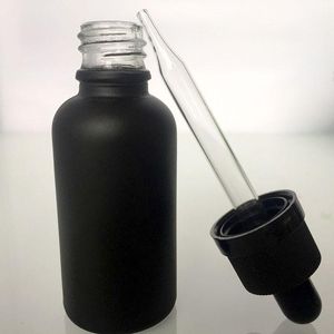 5/10/15/20/30/50/100 ml Dropper Bottles Essential Oil Container E Liquid Empty bottle Black Frosted Glass