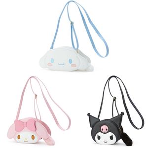 Peluş sırt çantaları sanrioed yani oyuncaklar benim melodisi pom purin cinnamoroll kuromi anime karakterleri omuz çantası 221201