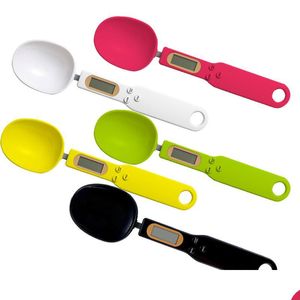 Measuring Tools 500G/0.1G Lcd Display Digital Kitchen Measuring Spoon Electronic Scale Mini Scales Baking Supplies With Box Dhgarden Dhsxw
