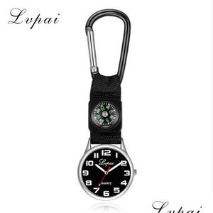 Pocket Watches Pai Famous Brand Men Watches Top Luxury Bag Clock Quartz Wristwatch Stainless Steel Compass Climber Sport Watch Lp183 Dhdzo