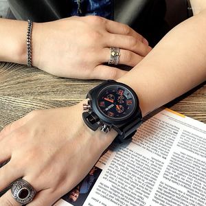 Wristwatches MEGIR Creative Big Dial Sports Watches Men Fashion Silicone Strap Analog Quartz Wrist Watch Waterproof Clock Relogio Masculino