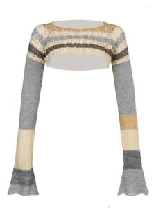 Женские свитеры Женские женские свитера с длинным рукавом кардиган Hollow Out Пуловер