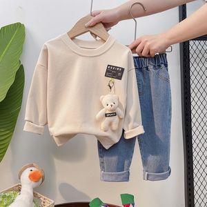 Clothing Sets LZH Children Baby Boys Outfit Winter Kids Clothes Print Top Pant Suit For Girls 1 2 3 4 Year 221130