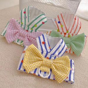 Hundhalsar Big Bow Harness Pink Green Orange rems