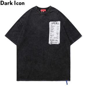 メンズTシャツ暗いアイコン興味深い印刷されたヒップホップTシャツメンサマー特大のメンズTシャツコットンティーT221202