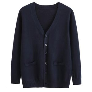 Mens Sweaters Korean cardigan mens sweater knit top clothes navy blue long sleeve vneck oversize jacket coat 221130