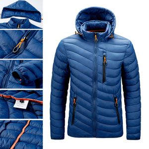 Coletes masculinos inverno impermeabilizado a água de casaco masculino casaco de outono com zíper moda casual jaquetas com capuz