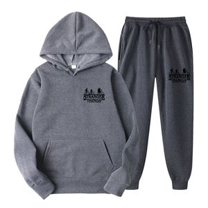 Erkeklerin eşofmanları 2 adet setler Trailsuit kapüşonlu sweatshirtpants pullover hoodie spor kıyafeti ropa hombre gündelik kıyafetler boyutu S-XXXL 221201