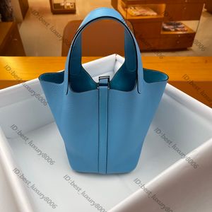 10A Classic Tote Bag Designers Bolsas Simples Moda Feminina Bolsa Picotin High Grade TC Couro Metade Capacidade Artesanal com Pacote de Caixa de Presente Original