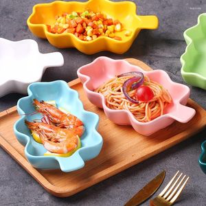 Dinnerware Sets Nordic Ceramic Baked Rice Bake Plate Cute Children's Breakfast Bowl Creative Dessert Fruit Ordering Tableware