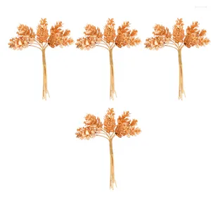 Kwiaty dekoracyjne 4pcs świąteczne realilki z sosnowych szyszki patyki patyczki