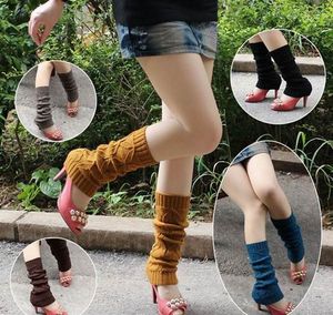 Ny Autumn Winter Accessory Slouchy Button Leg Warmers Knit spets Shark Tank Rabbit päls Legwarmers Boot Cuffs Gaiters Socks Crochet