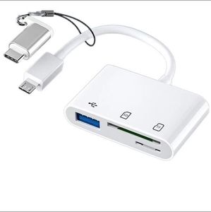 Lettori di schede micro di tipo c Adattatore host per lettore di schede OTG USB SD TF 3 in 1 per Samsung Galaxy S4 S2 S3 Note 2 Tablet