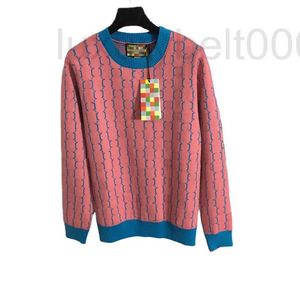 Women's Sweaters designer Pink Long Sleeve Winter Sweater Women Letter Knitted Tops Patchwork Fashion Jacquard Ladies Warm YCOY