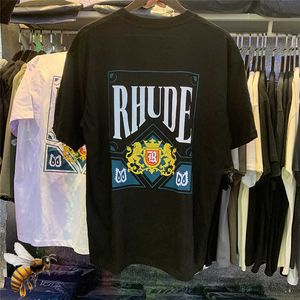 T-shirty męskie duże ciężkie tkaniny T-shirt mężczyzn Kobiety do gry w kartę Drukuj wysokiej jakości koszulki TEE TEE T221130