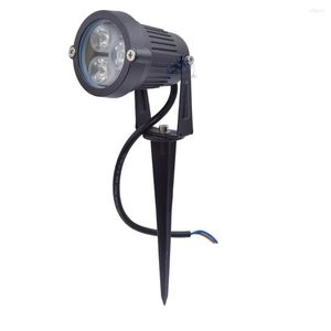 10 Stück pro Los Verkauf 9W IP65 Outdoor LED Gartenstrahler mit Spike Landschaftsbeleuchtung wasserdichte Lichter Rasen La