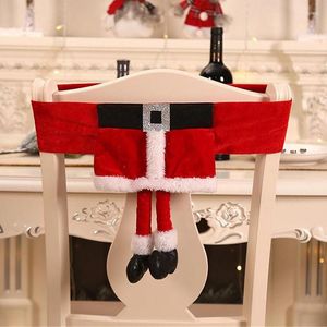 As capas de cadeira abordam decorações de Natal para ano de elfo não tecida para casa de jantar de mesa de jantar de banquete