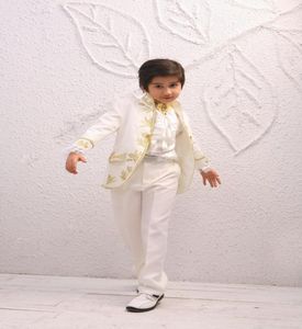 Wholesale Boy039s Formal Wear embroidered tuxedos attractive kid complete designer stand collar boy wedding suit boys attire custommade j4628716