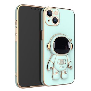 Custodie per telefoni astronauta Placcatura 6D Designer con supporto nascosto per iPhone 14 Plus Pro Max Shell di lusso iPhone14 13 12 Mini 11 8 7 XR X Xs Custodia protettiva pieghevole per display