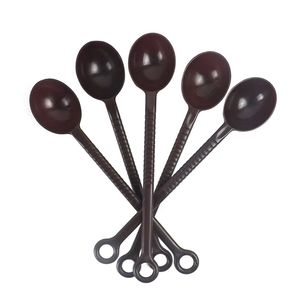 10g Plastic Measuring Spoon Coffee Stir Spoons Ice-cream Dessert Spoon Long Handle Juice Milk Tea Stirrers Scoop Kitchen Tools DH984