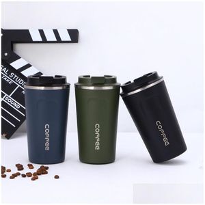 Tazze Thermos per caffè in acciaio inossidabile Tazza 380/510Ml Mtipurpose Boccette sottovuoto per auto portatili Tazza Fitness Corsa Palestra Sport Imbottigliatore d'acqua Dhnyz