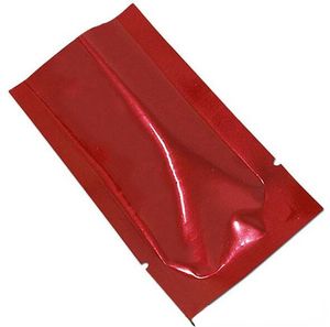 Top Open Up Aluminum Foil Packging Bag Red Heat Seal Tea Snack Food Vacuum Mylar Packing Bag Coffee Pack Storage Bags