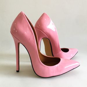 Dress Shoes Brand Office High Heels Fetish Pump Classic Business Big Size 48 Stilleto 8 10 13 15cm Black Red Pink White 221130